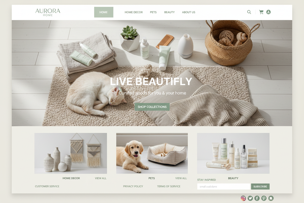 Butiksinspiration – hem, djur & skönhet